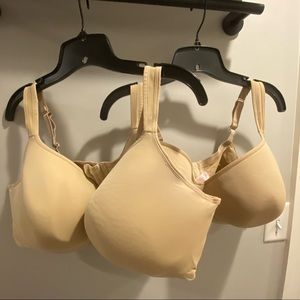 (2) 46DDD Cacique Lane Bryant smooth Balconette bras, café mocha